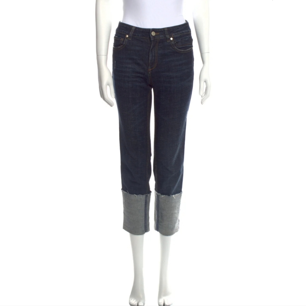 Mid-Rise Straight Leg Jeans